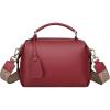 Over Earth Leather Purses for Women Genuine Leather Crossbody Bag Small Top Handle Handbag(Wine Red)